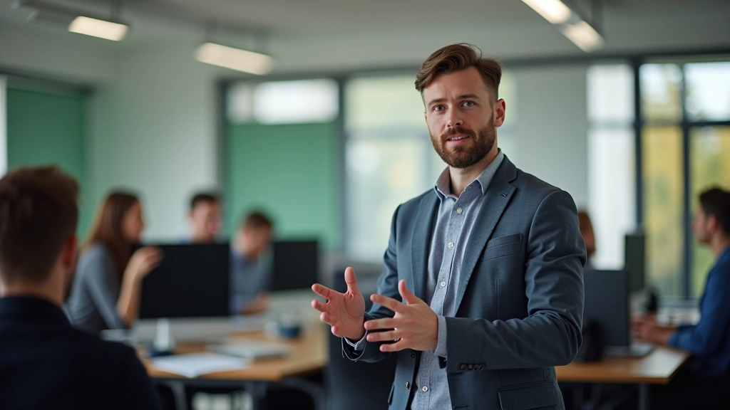 Juhendaja näitab algajatele, kuidas 3D-printimisprogrammi kasutada arvutis