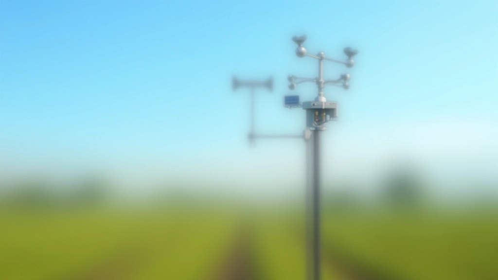 Ilmasensor mast, millel on tuule-, temperatuuri- ja sademete mõõtmise seadmed